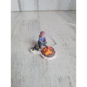 Lemax ice‎ fishing cooking light up Village accessory Xmas